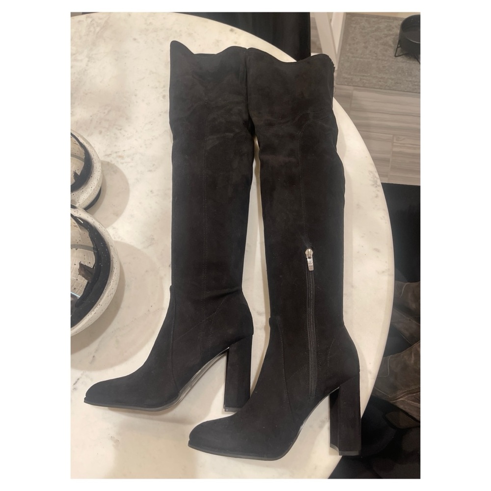Michael Kors Black Suede Over the Knee Boot